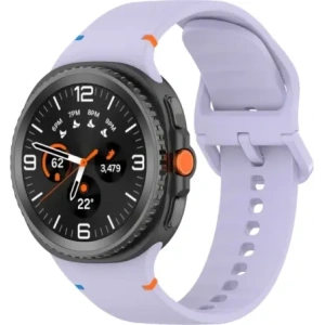 Silikonowy pasek Bizon Strap Watch Silicone G do Samsung Galaxy Watch 8 40mm / 44mm / 8 Classic 46mm jasnofioletowy