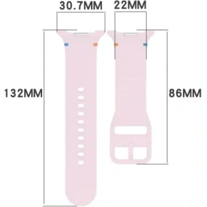 Silikonowy pasek Bizon Strap Watch Silicone G do Samsung Galaxy Watch 8 40mm / 44mm / 8 Classic 46mm różowy