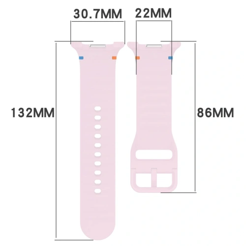 Silikonowy pasek Bizon Strap Watch Silicone G do Samsung Galaxy Watch 8 40mm / 44mm / 8 Classic 46mm różowy