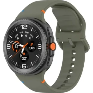 Bizon Szíj Óra Szilikon G Samsung Galaxy Watch 8 40mm / 44mm / 8 Classic 46mm sötétzöld