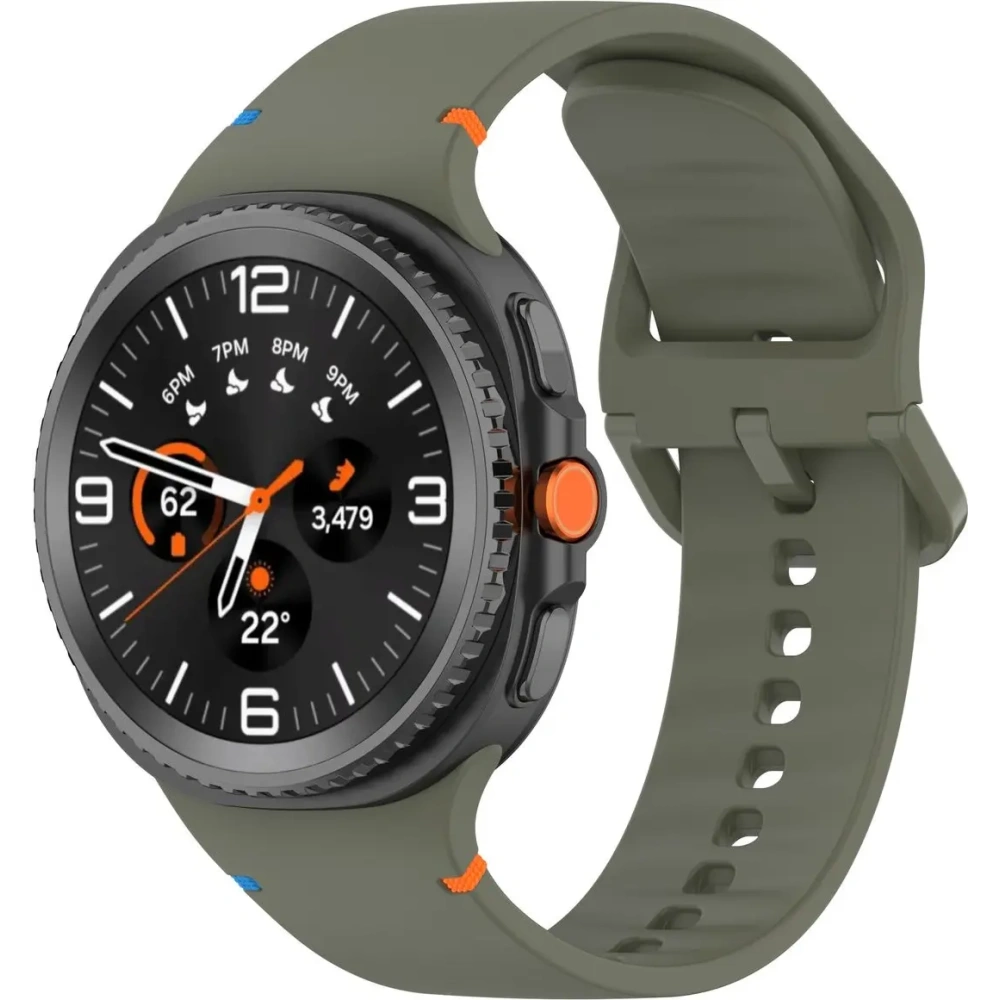 Silikonowy pasek Bizon Strap Watch Silicone G do Samsung Galaxy Watch 8 40mm / 44mm / 8 Classic 46mm ciemnozielony