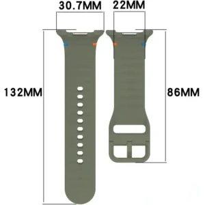 Bizon Szíj Óra Szilikon G Samsung Galaxy Watch 8 40mm / 44mm / 8 Classic 46mm sötétzöld