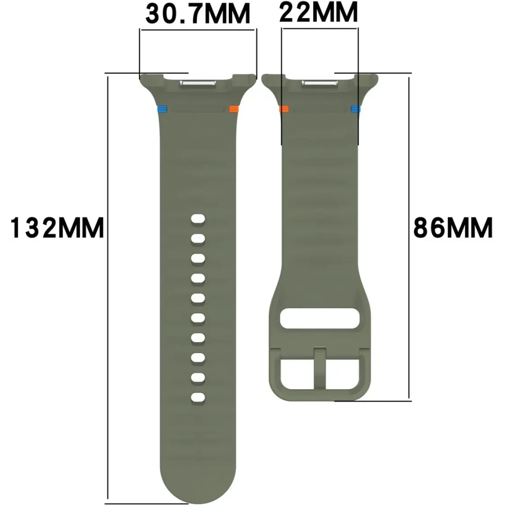 Silikonowy pasek Bizon Strap Watch Silicone G do Samsung Galaxy Watch 8 40mm / 44mm / 8 Classic 46mm ciemnozielony