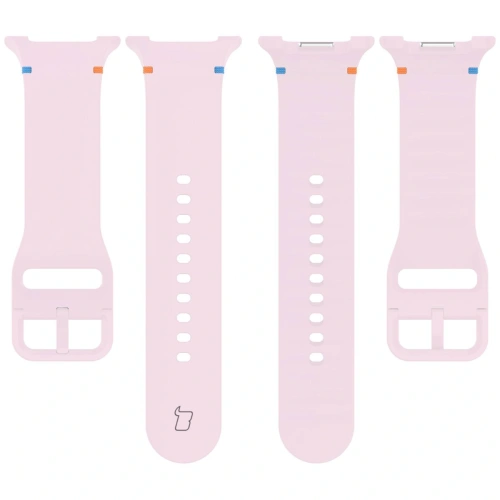 Silikonowy pasek Bizon Strap Watch Silicone G do Samsung Galaxy Watch 8 40mm / 44mm / 8 Classic 46mm różowy