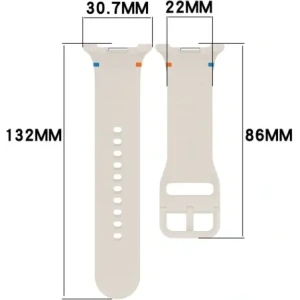 Silikonowy pasek Bizon Strap Watch Silicone G do Samsung Galaxy Watch 8 40mm / 44mm / 8 Classic 46mm beżowy