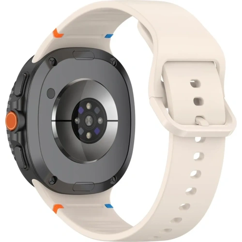 Silikonowy pasek Bizon Strap Watch Silicone G do Samsung Galaxy Watch 8 40mm / 44mm / 8 Classic 46mm beżowy