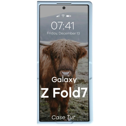 Pancerne etui Bizon Case Tur do Samsung Galaxy Z Fold7 błękitne