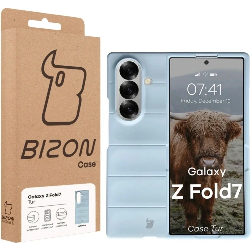Pancerne etui Bizon Case Tur do Samsung Galaxy Z Fold7 błękitne