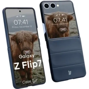 Pancerne etui Bizon Case Tur do Samsung Galaxy Z Flip7 granatowe