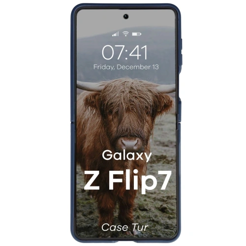 Pancerne etui Bizon Case Tur do Samsung Galaxy Z Flip7 granatowe
