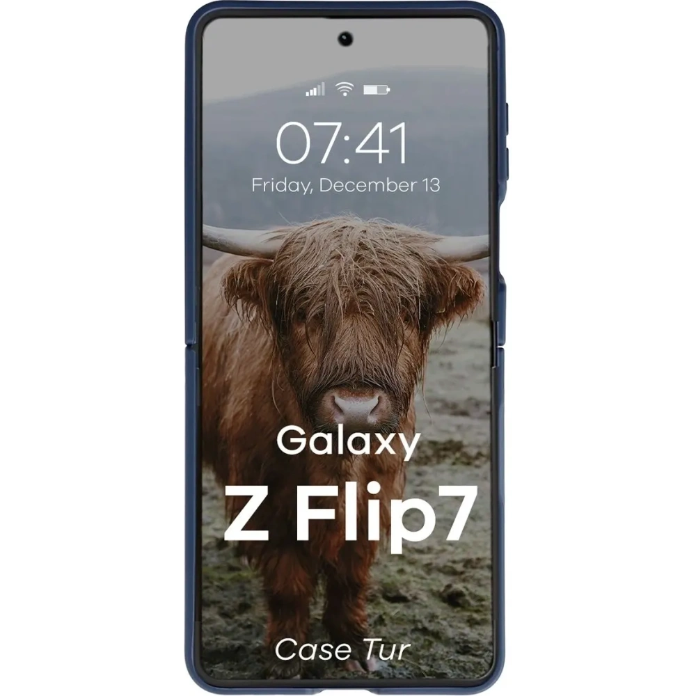 Pancerne etui Bizon Case Tur do Samsung Galaxy Z Flip7 granatowe
