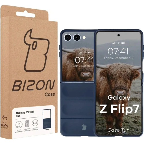 Pancerne etui Bizon Case Tur do Samsung Galaxy Z Flip7 granatowe