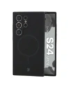 Silikonowe etui z pierścieniem magnetycznym Bizon Soft Case Magnetic do Samsung Galaxy S24 Ultra czarne