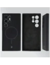 Silikonowe etui z pierścieniem magnetycznym Bizon Soft Case Magnetic do Samsung Galaxy S24 Ultra czarne