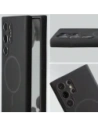Silikonowe etui z pierścieniem magnetycznym Bizon Soft Case Magnetic do Samsung Galaxy S24 Ultra czarne