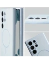 Silikonowe etui z pierścieniem magnetycznym Bizon Soft Case Magnetic do Samsung Galaxy S24 Ultra błękitne