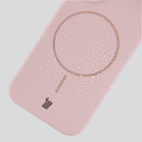 Silikonowe etui z pierścieniem magnetycznym Bizon Soft Case Magnetic do Samsung Galaxy S24 Ultra jasnoróżowe