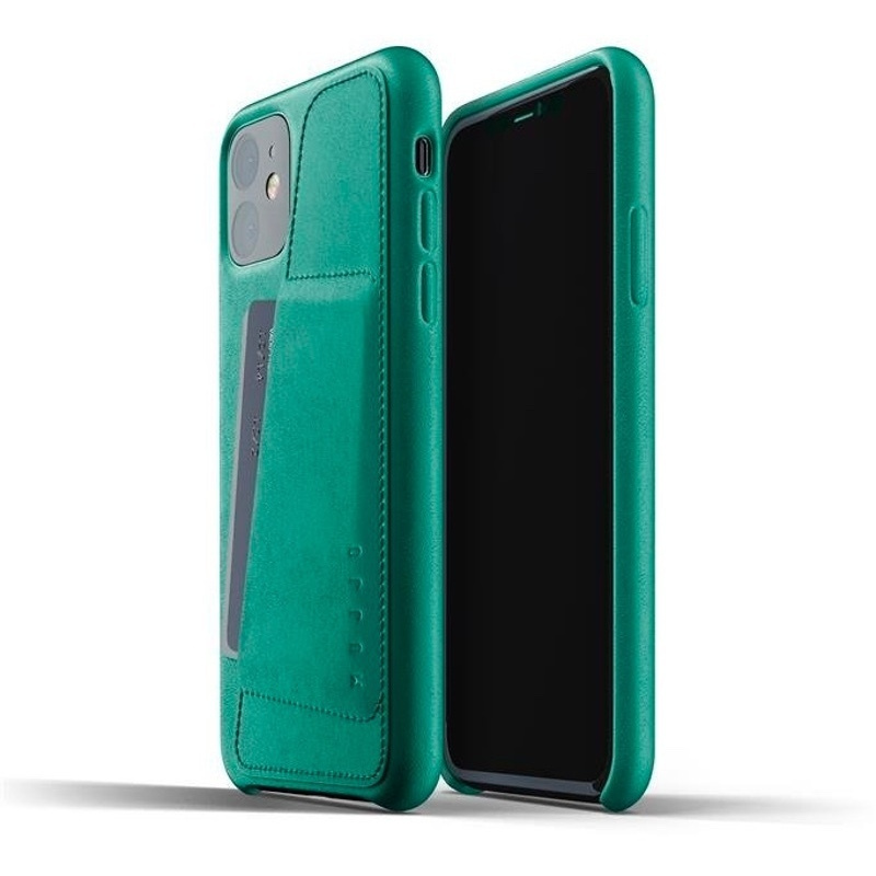 Mujjo Distributor - 8718546172274 - MUJ015GRN - Mujjo Full Leather Wallet Case Apple iPhone 11 (green) - B2B homescreen