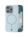 Silikonowe etui z pierścieniem magnetycznym Bizon Soft Case Magnetic do Apple iPhone 14 Pro błękitne