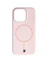 Silikonowe etui z pierścieniem magnetycznym Bizon Soft Case Magnetic do Apple iPhone 14 Pro jasnoróżowe