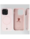 Silikonowe etui z pierścieniem magnetycznym Bizon Soft Case Magnetic do Apple iPhone 14 Pro jasnoróżowe