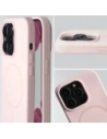 Silikonowe etui z pierścieniem magnetycznym Bizon Soft Case Magnetic do Apple iPhone 14 Pro jasnoróżowe