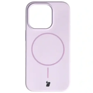 Silikonowe etui z pierścieniem magnetycznym Bizon Soft Case Magnetic do Apple iPhone 14 Pro jasnofioletowe