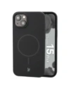 Silikonowe etui z pierścieniem magnetycznym Bizon Soft Case Magnetic do Apple iPhone 15 Plus czarne