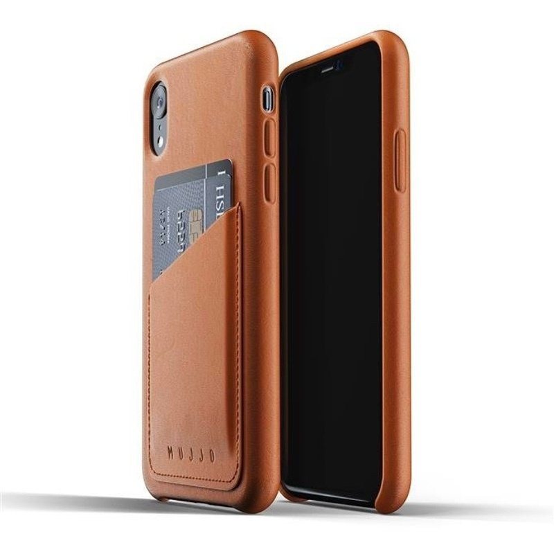 Mujjo Distributor - 8718546171857 - MUJ016BR - Mujjo Full Leather Wallet Apple iPhone XR (brown) - B2B homescreen