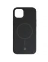 Silikonowe etui z pierścieniem magnetycznym Bizon Soft Case Magnetic do Apple iPhone 15 Plus czarne