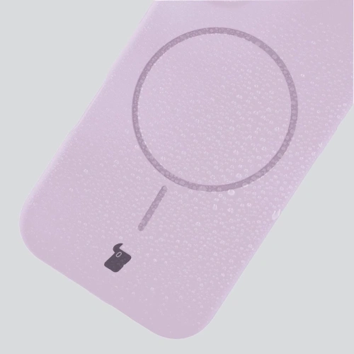 Silikonowe etui z pierścieniem magnetycznym Bizon Soft Case Magnetic do Apple iPhone 14 Pro jasnofioletowe