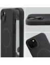 Silikonowe etui z pierścieniem magnetycznym Bizon Soft Case Magnetic do Apple iPhone 15 Plus czarne