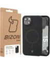 Silikonowe etui z pierścieniem magnetycznym Bizon Soft Case Magnetic do Apple iPhone 15 Plus czarne