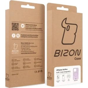 Silikonowe etui z pierścieniem magnetycznym Bizon Soft Case Magnetic do Apple iPhone 14 Pro jasnofioletowe