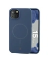 Silikonowe etui z pierścieniem magnetycznym Bizon Soft Case Magnetic do Apple iPhone 15 Plus granatowe