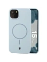 Silikonowe etui z pierścieniem magnetycznym Bizon Soft Case Magnetic do Apple iPhone 15 Plus błękitne
