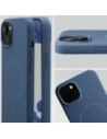 Silikonowe etui z pierścieniem magnetycznym Bizon Soft Case Magnetic do Apple iPhone 15 Plus granatowe