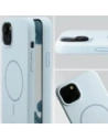 Silikonowe etui z pierścieniem magnetycznym Bizon Soft Case Magnetic do Apple iPhone 15 Plus błękitne