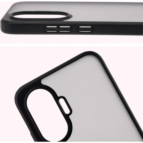 Etui Bizon Case Angelo do Xiaomi POCO F7 przydymione z czarną ramką