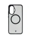 Etui z pierścieniem magnetycznym Bizon Case MatteO do Xiaomi POCO F7 przydymione-czarne