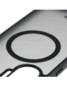 Etui z pierścieniem magnetycznym Bizon Case MatteO do Xiaomi POCO F7 przydymione-czarne