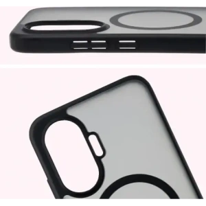 Etui z pierścieniem magnetycznym Bizon Case MatteO do Xiaomi POCO F7 przydymione-czarne
