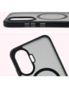 Etui z pierścieniem magnetycznym Bizon Case MatteO do Xiaomi POCO F7 przydymione-czarne