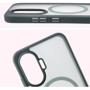 Etui z pierścieniem magnetycznym Bizon Case MatteO do Xiaomi POCO F7 przydymione-szare