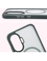 Etui z pierścieniem magnetycznym Bizon Case MatteO do Xiaomi POCO F7 przydymione-szare