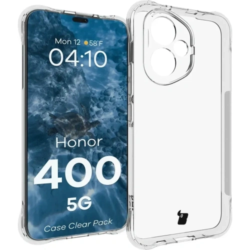 Elastyczne etui + 2x folia na ekran Bizon Case Clear Pack do Honor 400