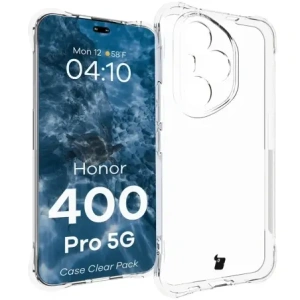 Bizon Case Clear Pack Hülle + 2x Displayschutzfolie für Honor 400 Pro