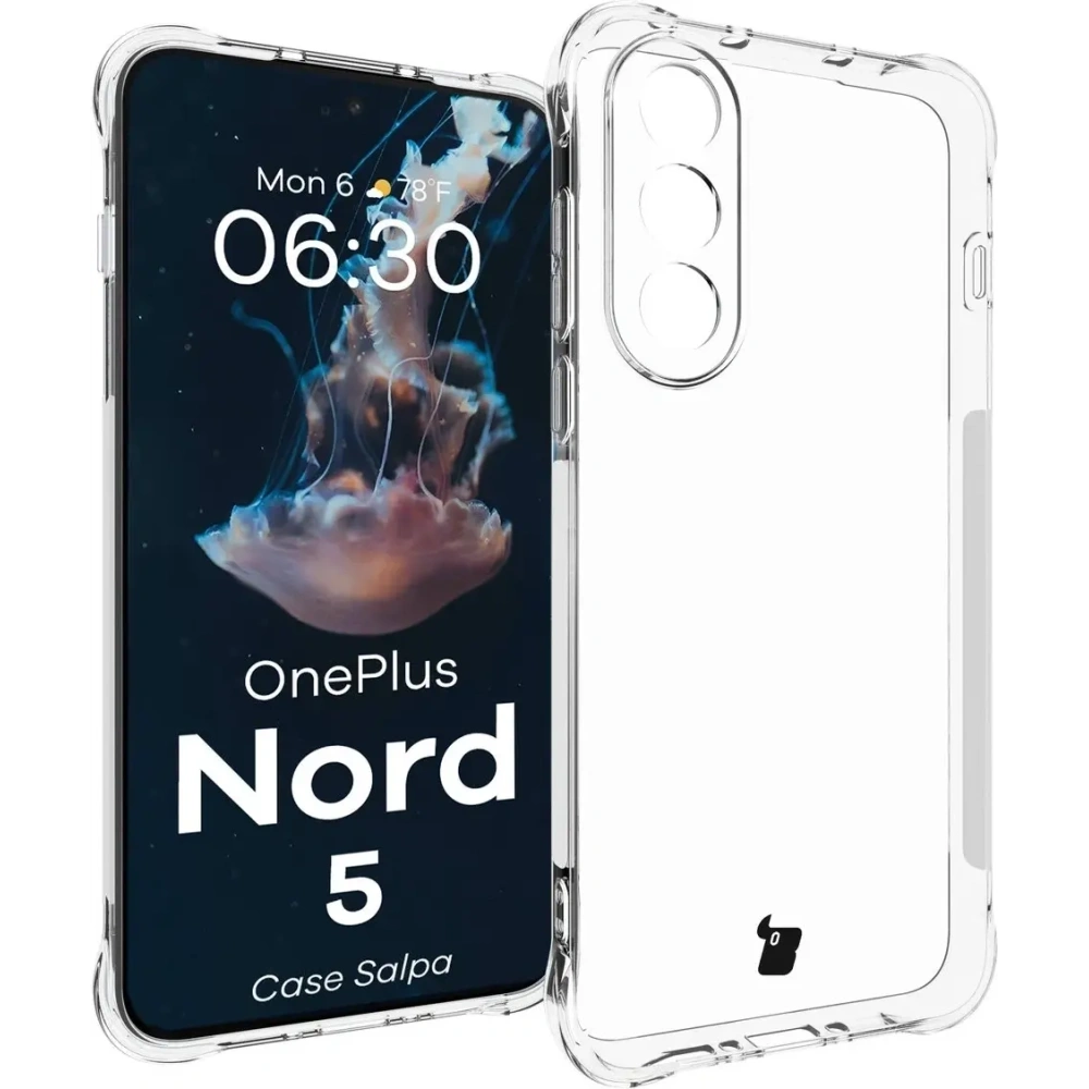Elastyczne etui Bizon Case Salpa do OnePlus Nord 5 przezroczyste