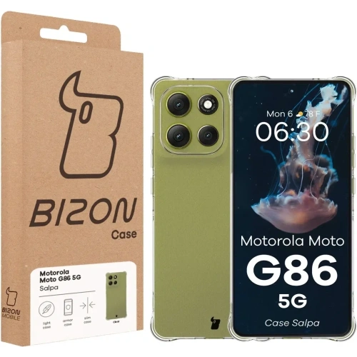 Elastyczne etui Bizon Case Salpa do Motorola Moto G86 5G przezroczyste