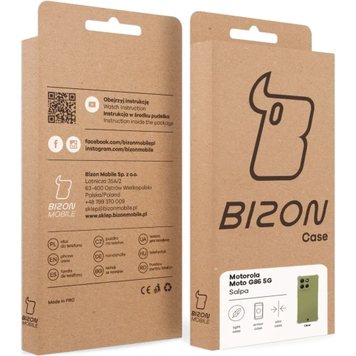 Elastyczne etui Bizon Case Salpa do Motorola Moto G86 5G przezroczyste